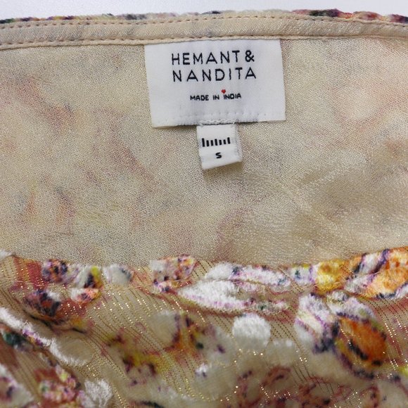 NEW Hemant and Nandita Kalon One Shoulder Belted Mini Dress Cyber Floral Small - Picture 6 of 10